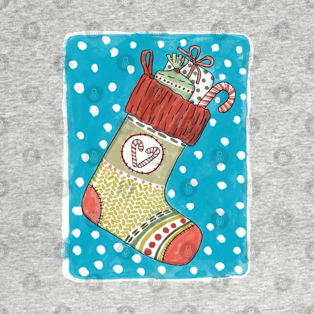 Christmas stocking, Christmas collection by Lillieo and co design